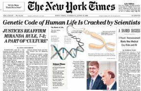 Prima pagina NYT su decodifica codice genetico